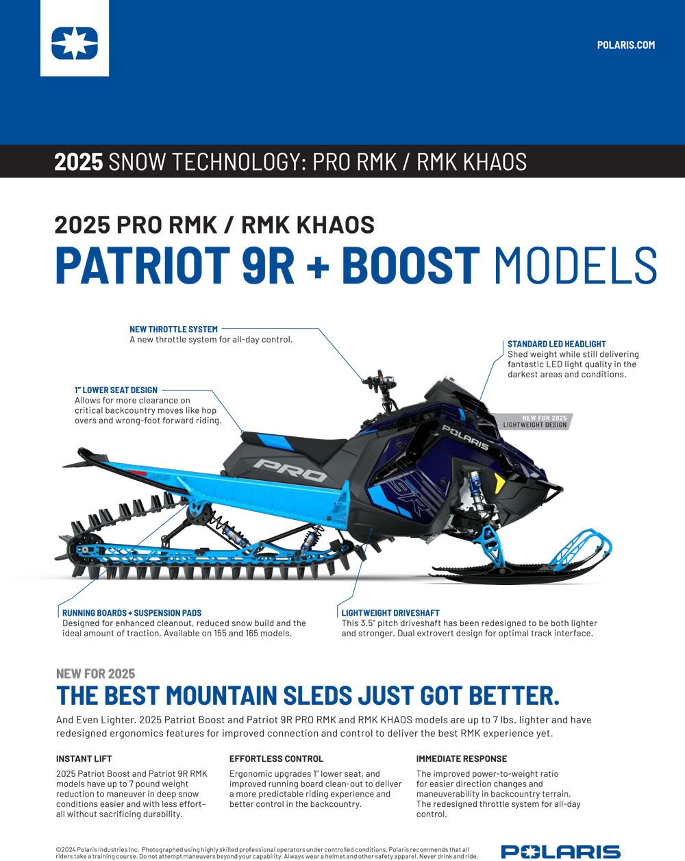 Patriot 9R and Boost Model Changes 2025
