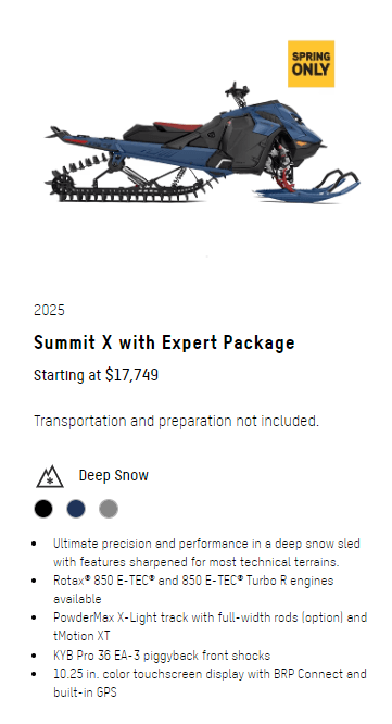 2025 Summit X Expert Package