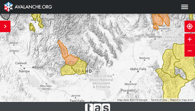 Map from avalanche.org website.